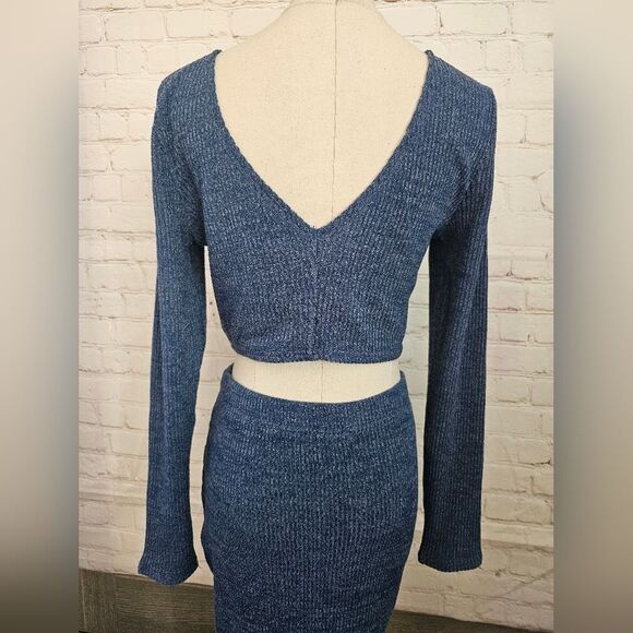 Revolve Toby Heart Ginger Anja Ribbed Skirt Set | Blue | Size 6 | NWT - Picture 6 of 12
